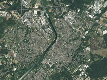 Luftbildaufnahme von Venlo von Maps Are Art