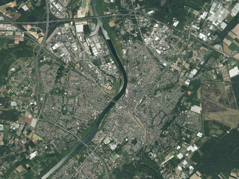 Aerial photo of Venlo by Maps Are Art