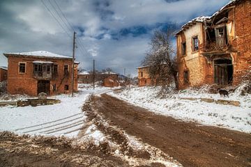 Verlaten huizen in Kranionas, Kastoria van Konstantinos Lagos