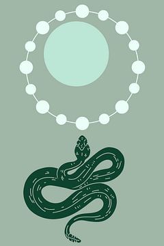 Le serpent et la lune sur FRESH Fine Art