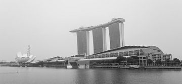 Marina Bay Sands, zwart wit