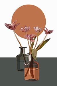Flowers in Vases by Marja van den Hurk