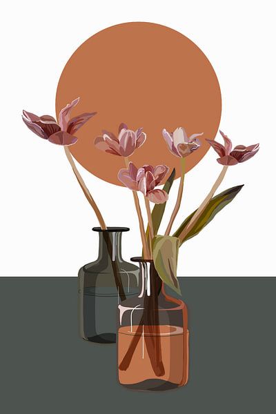 Flowers in Vases van Marja van den Hurk