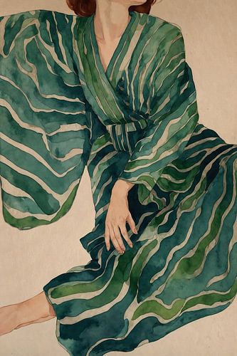 Green Kimono Flow
