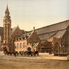 Het station, Brugge, België (1890-1900) van Vintage Afbeeldingen