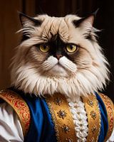 Royal Elegance – The Majestic Cat in Renaissance Attire