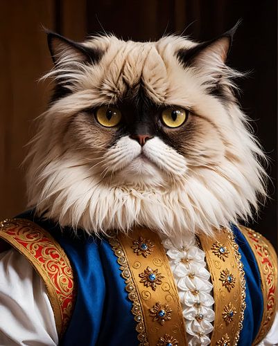 Royal Elegance – The Majestic Cat in Renaissance Attire