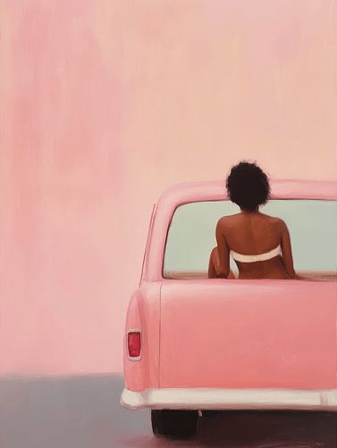 Chilling in the backseat of the car