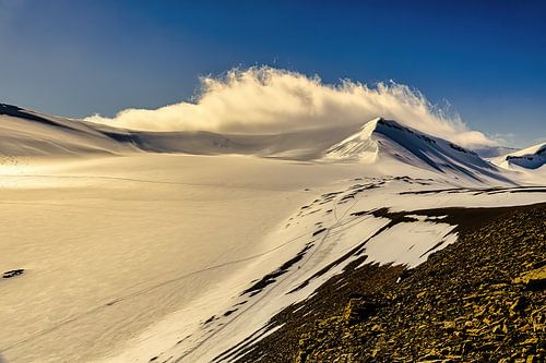Larsbreen Glacier on Spitsbergen