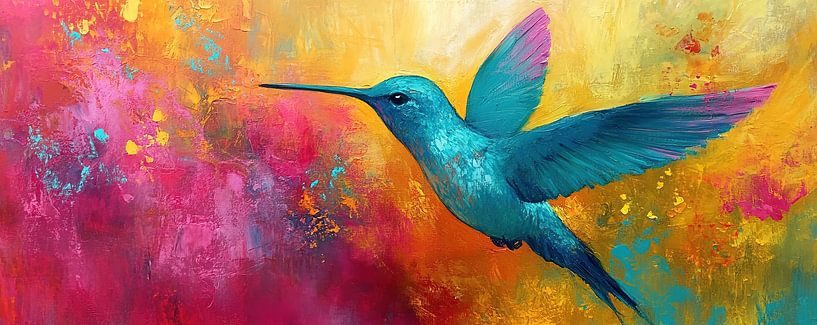Jardin Oiseau coloré par Peinture Abstraite