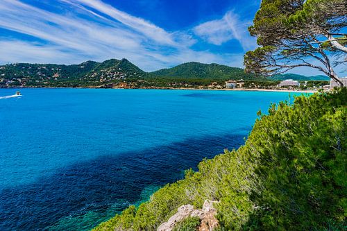 Prachtig uitzicht op de baai van de kust van Canyamel op het eiland Mallorca