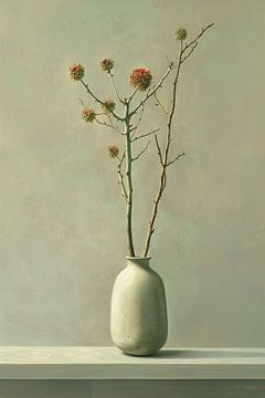 Gentle Red Green Silence van Kunst Kriebels