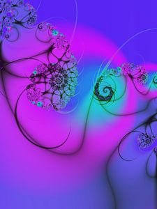 leuchtende Spirale Pink und Blau