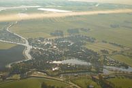Vue aérienne sur le lever de soleil au-dessus du village de Blokzijl dans Overijssel par Sjoerd van der Wal Photographie Aperçu