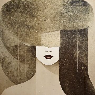 woman in Ton Sur Ton - Abstract portret 04