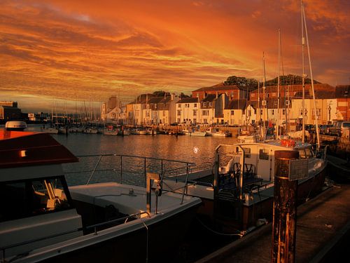 Zonsondergang in Weymouth