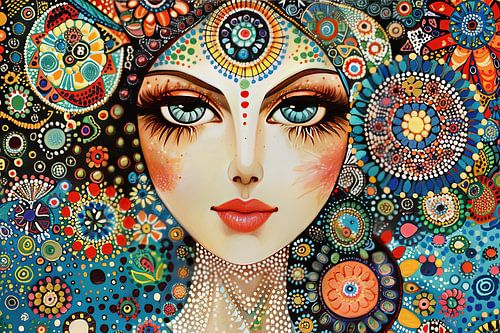 surrealistisch abstract portret vrouw