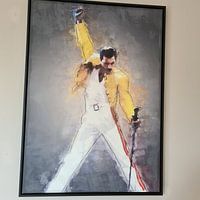 Kundenfoto: Freddie Murcury Ölgemälde Porträt von Bert Hooijer, auf leinwand