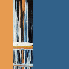 Thoughts in dark blue, abstract colour energies 08 by Kerstin Franz