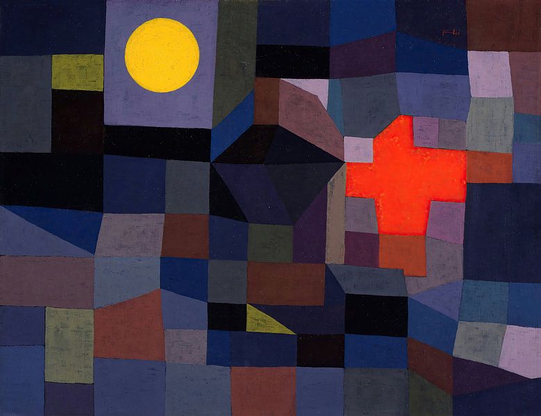 Feuer bei Vollmond, Paul Klee von Meisterhafte Meister