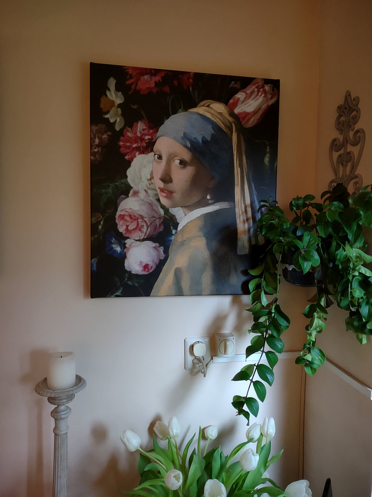 Girl with the vase, Vermeer and the Heem