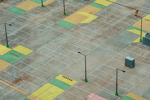 Het lege parkeerdek in Melbourne