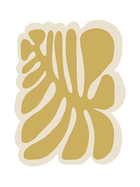 Bold Flower in Ochre by Bohomadic Studio
