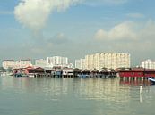 De drijvende Chinese wijk in Penang van Bianca Louwerens thumbnail
