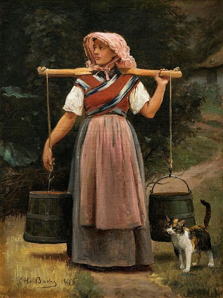 A Milkmaid, Otto Bache by Masterful Masters