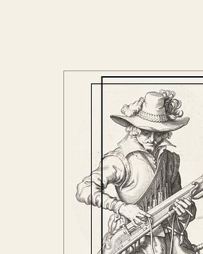 Der Soldat | Historischer Druck | Klassische Zeichnung eines Soldaten aus dem 17. von NOONY