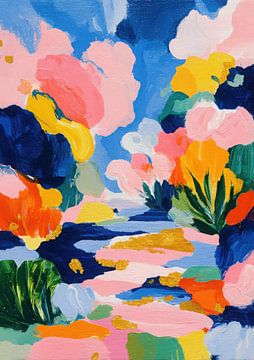 Abstract explosion of colour by Niklas Maximilian