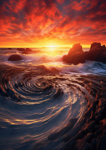 Goldene Stunde am Meer