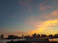 Sunset Rotterdam skyline 