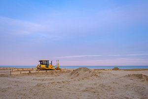 Pelleteuse sur la plage