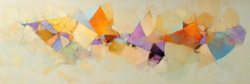 Oranje en Blauwe Abstractie