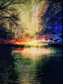 Colorful artwork Amelisweerd, Utrecht: 'Bridge over troubled water' by Stardust Concepts