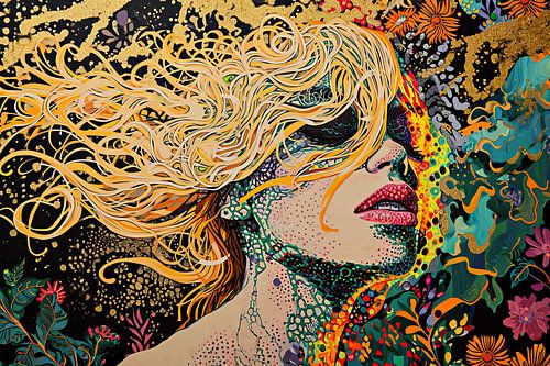 Dynamisch Gouden Portret