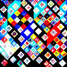 EH PAINTING ART 2007 #0247 Mozaiek Liveliness van Willem Hartgers