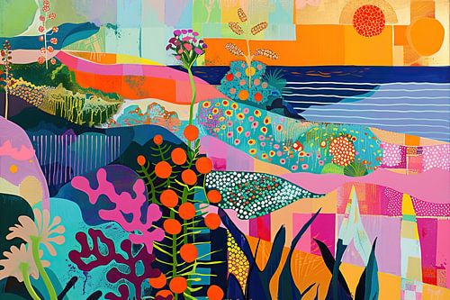 Landschap schilderij