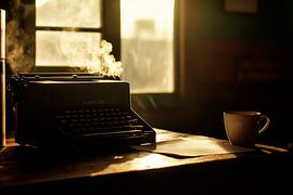 Schreibzeit mit Kaffee von Poster Art Shop