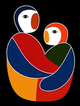 PopArt embrace of silent forms by Klaus Tesching - Art-AI