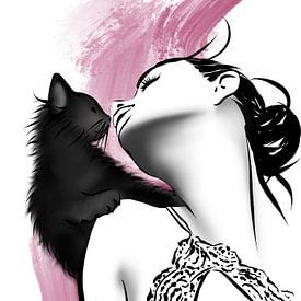 Cat love by Janin F. Fashionillustrations