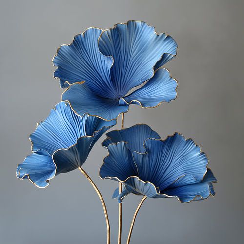 Ginkgo-Blatt goldblau