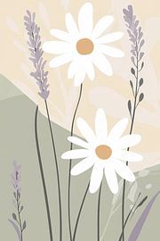 Bloemenmagie: Zomerse weidepracht van Poster Art Shop
