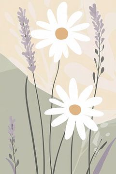 Bloemenmagie: Zomerse weidepracht van Poster Art Shop