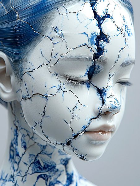 Delft blue girl by Richards Fine Art