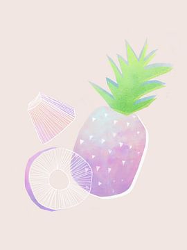 Ananas illustratie van Femke Bender