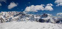 Dolomite panorama with three battlements