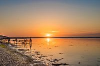 Prachtige zonsondergang in het waddengebied