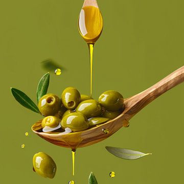 Olijven en olijfolie van Poster Art Shop